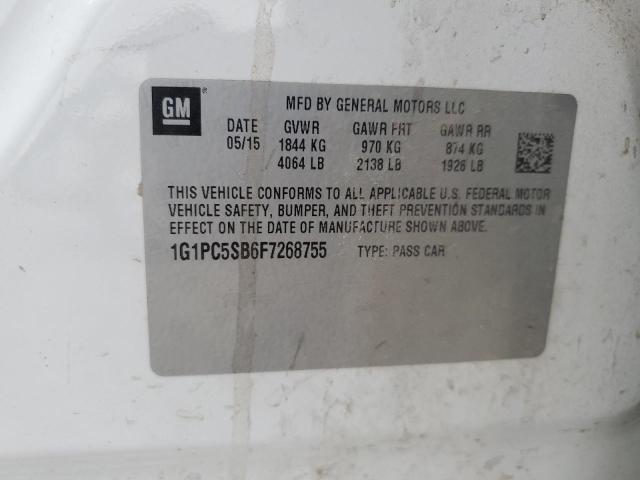 2015 CHEVROLET CRUZE LT 1G1PC5SB6F7268755