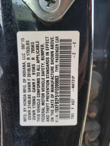 2015 HONDA CIVIC LX 19XFB2F51FE099883