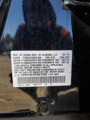 2015 HONDA PILOT EXLN - 5FNYF3H78FB015392
