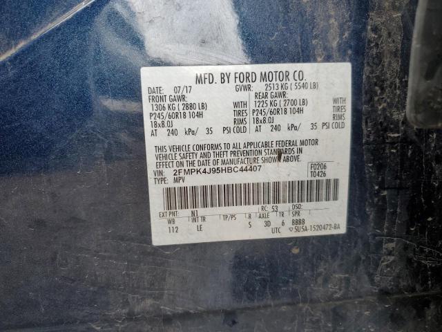 2017 FORD EDGE SEL 2FMPK4J95HBC44407