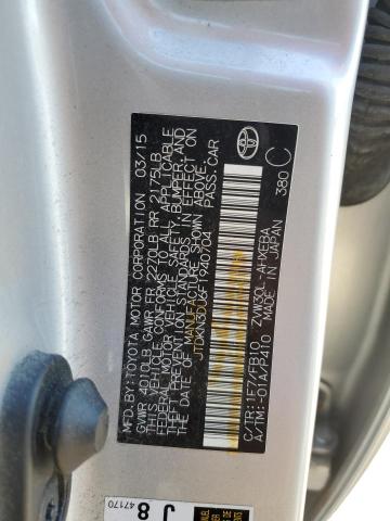 2015 TOYOTA PRIUS - JTDKN3DU6F1940704