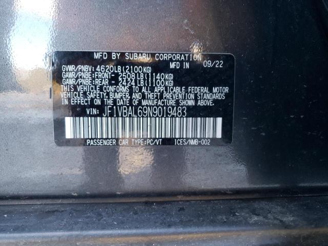 2022 SUBARU WRX LIMITE - JF1VBAL69N9019483