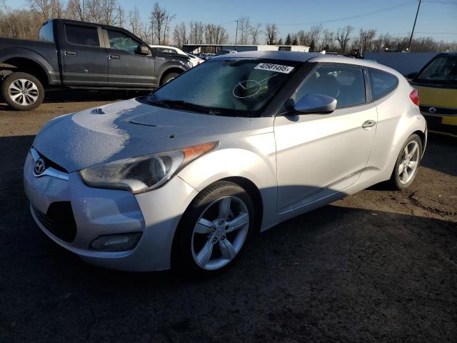 HYUNDAI VELOSTER 2012 silver coupe 3d gas KMHTC6AD0CU029371 photo #1