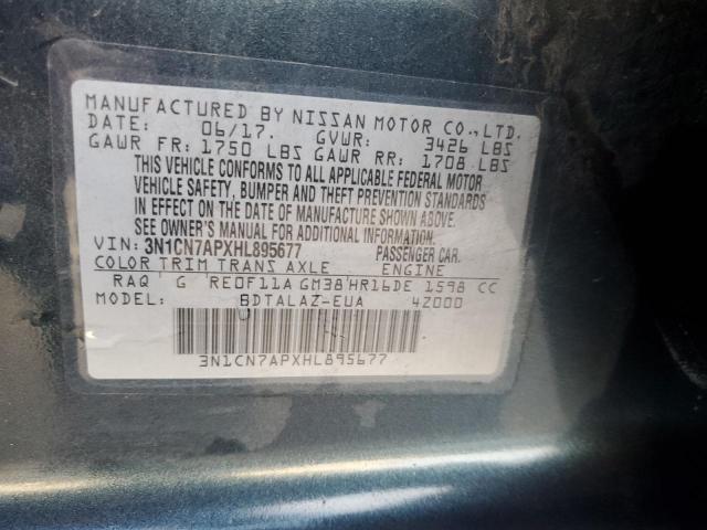 2017 NISSAN VERSA S 3N1CN7APXHL895677