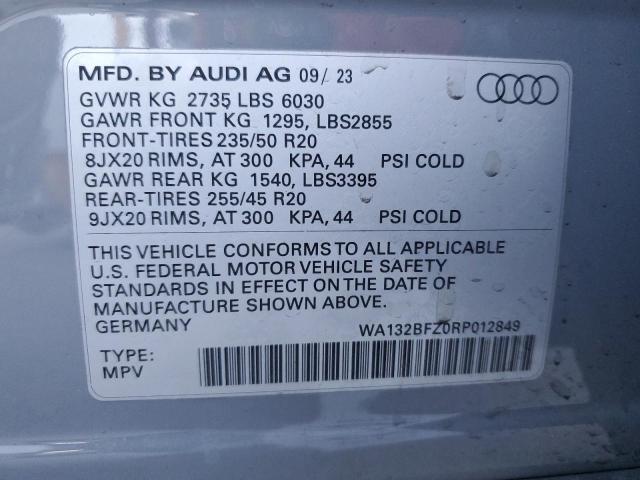 2024 AUDI Q4 E-TRON WA132BFZ0RP012849