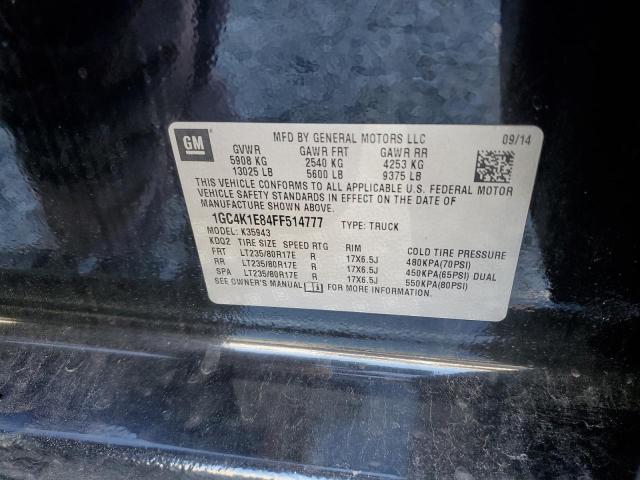 2015 CHEVROLET SILVERADO 1GC4K1E84FF514777