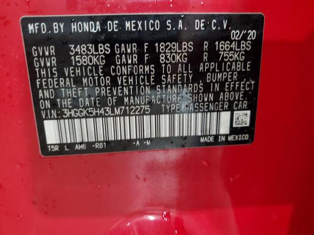 2020 HONDA FIT LX - 3HGGK5H43LM712275