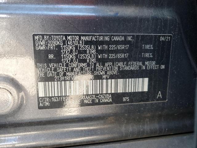 2021 TOYOTA RAV4 LE - 2T3H1RFV9MC134595