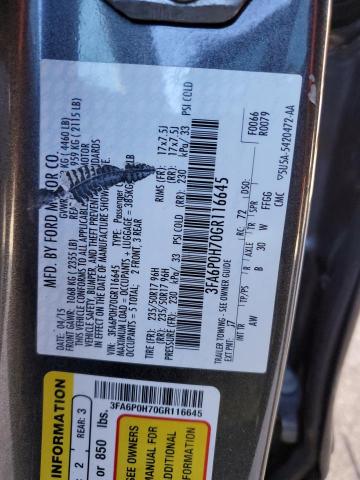 2016 FORD FUSION SE - 3FA6P0H70GR116645
