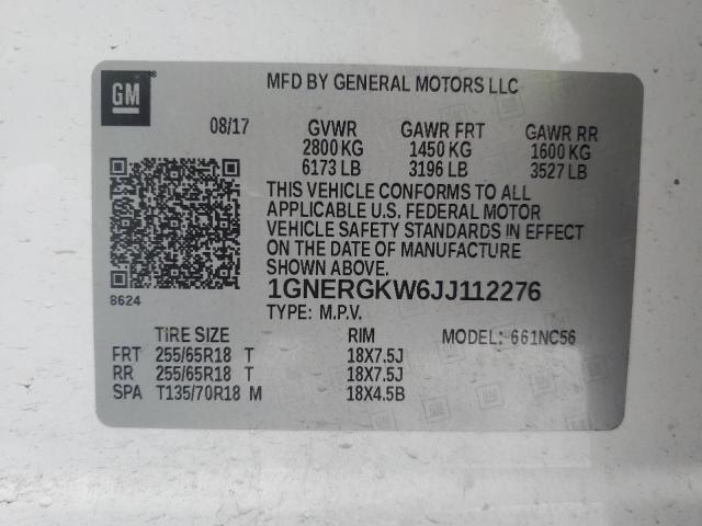 2018 CHEVROLET TRAVERSE L - 1GNERGKW6JJ112276