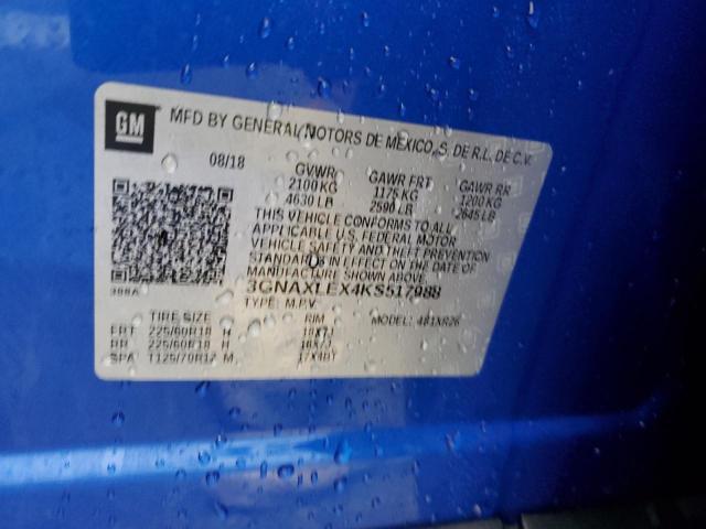 2019 CHEVROLET EQUINOX LT 3GNAXLEX4KS517988