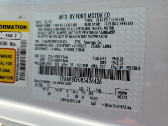 2024 FORD MUSTANG GT - 1FA6P8CF0R5426426