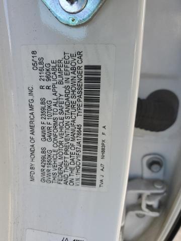 2018 HONDA ACCORD EXL - 1HGCV1F57JA176645