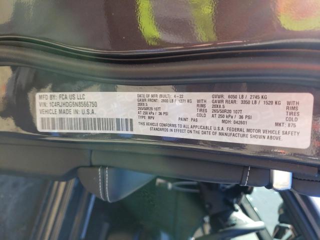 2022 JEEP GRAND CHER - 1C4RJHDG6N8566750