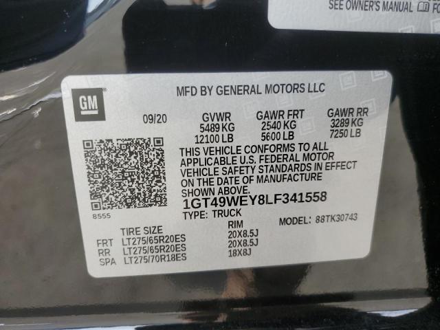 2020 GMC SIERRA K35 - 1GT49WEY8LF341558