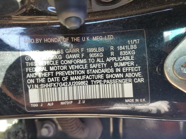 2018 HONDA CIVIC SPOR - SHHFK7G42JU209862