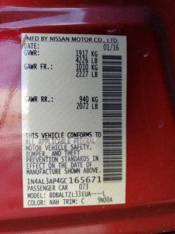 2016 NISSAN ALTIMA 2.5 - 1N4AL3AP4GC165671