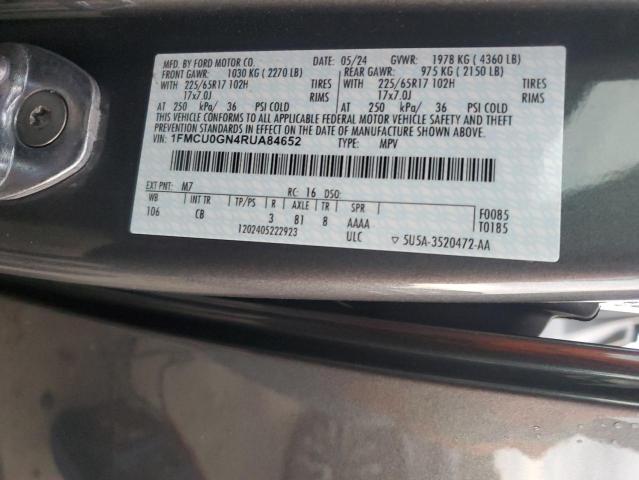 2024 FORD ESCAPE ACT 1FMCU0GN4RUA84652