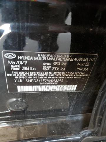 2017 HYUNDAI ELANTRA SE - 5NPD84LF2HH198743