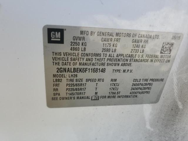 2015 CHEVROLET EQUINOX LT - 2GNALBEK6F1168148