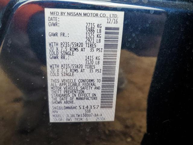 2017 INFINITI QX60 - 5N1DL0MN6HC514357