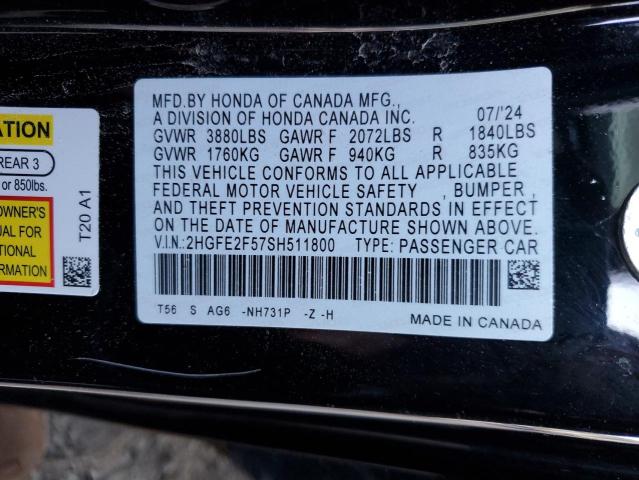 2025 HONDA CIVIC SPOR - 2HGFE2F57SH511800