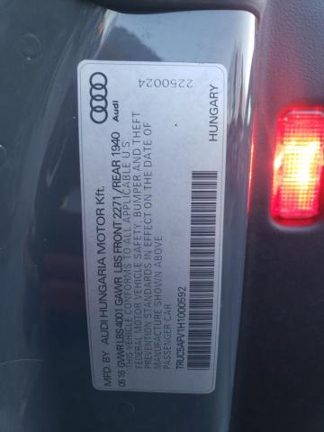 2017 AUDI TT TRUC5AFV1H1000592