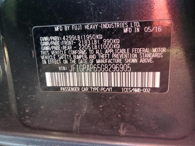 2016 SUBARU IMPREZA SP - JF1GPAP65G8296905