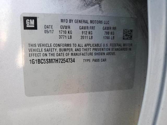 2017 CHEVROLET CRUZE LS 1G1BC5SM7H7254734