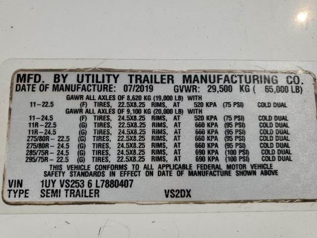 2020 UTILITY TRAILER #3147204050