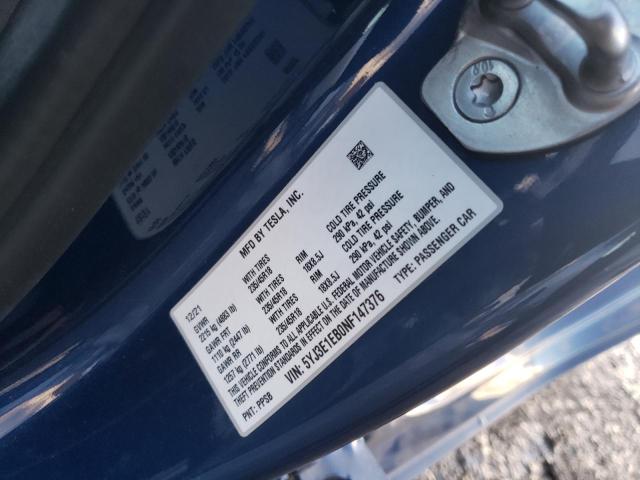 2022 TESLA MODEL 3 - 5YJ3E1EB0NF147376