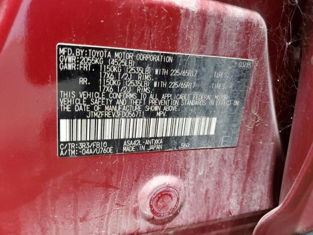 2015 TOYOTA RAV4 LE - JTMZFREV3FD056711