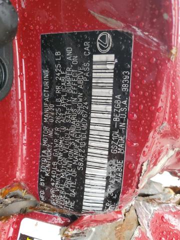 2020 LEXUS ES 350 ULT 58AFZ1B16LU076724