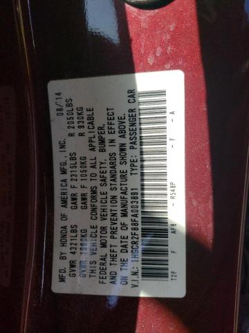 2015 HONDA ACCORD EXL - 1HGCR2F88FA003891