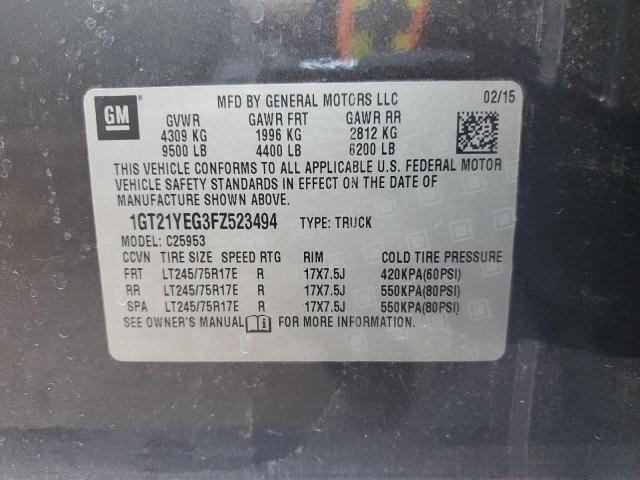 2015 GMC SIERRA C25 1GT21YEG3FZ523494