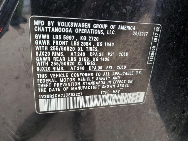 2018 VOLKSWAGEN ATLAS SEL - 1V2NR2CA7JC503227