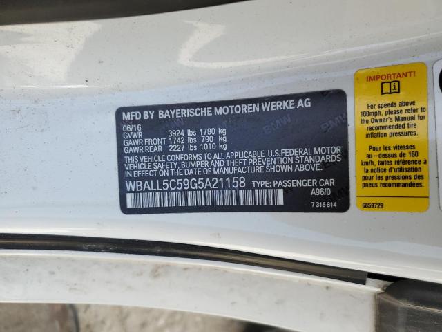 2016 BMW Z4 SDRIVE2 WBALL5C59G5A21158
