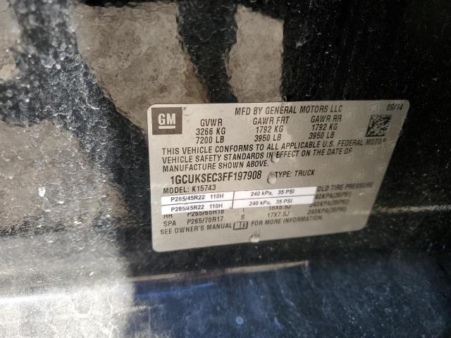 2015 CHEVROLET SILVERADO - 1GCUKSEC3FF197908