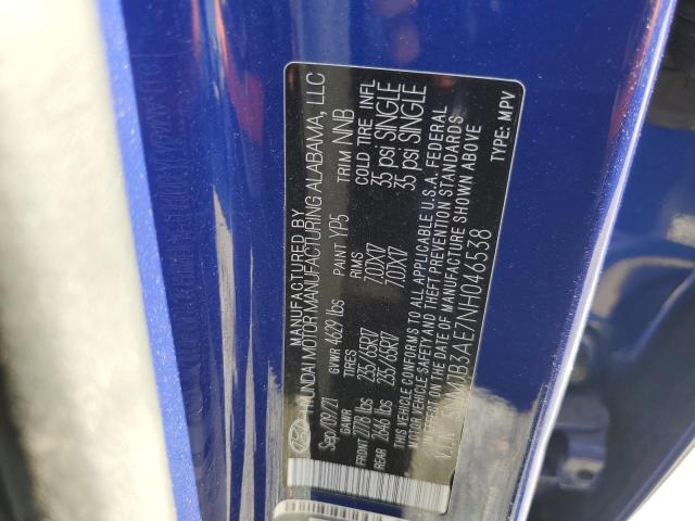 2022 HYUNDAI TUCSON SEL 5NMJB3AE7NH046538