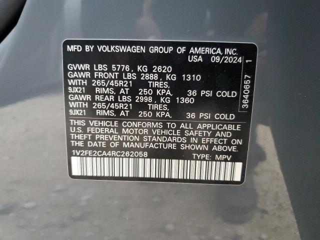 2024 VOLKSWAGEN ATLAS CROS 1V2FE2CA4RC262058