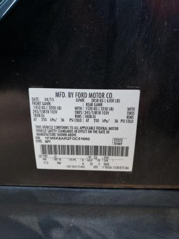 2015 FORD EXPLORER P - 1FM5K8AR2FGC51660