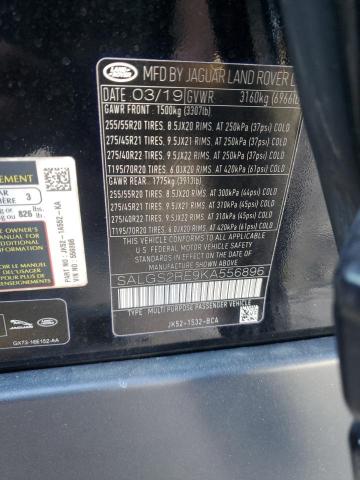 2019 LAND ROVER RANGE ROVE SALGS2RE9KA556896