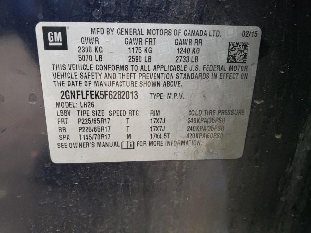 2015 CHEVROLET EQUINOX LT - 2GNFLFEK5F6282013
