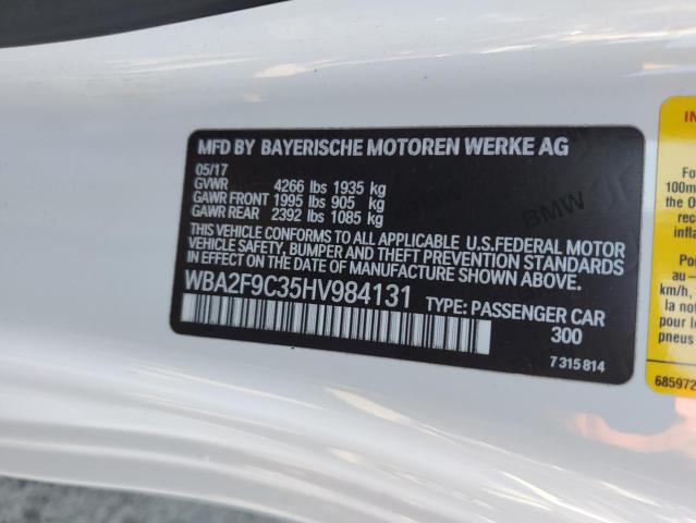 2017 BMW 230I WBA2F9C35HV984131