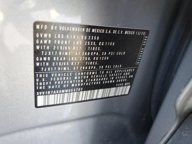2021 VOLKSWAGEN TIGUAN S 3VV1B7AX0MM053787
