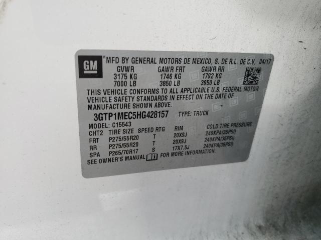 2017 GMC SIERRA C15 - 3GTP1MEC5HG428157