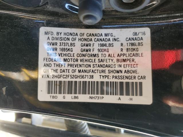 2016 HONDA CIVIC LX - 2HGFC2F52GH567138