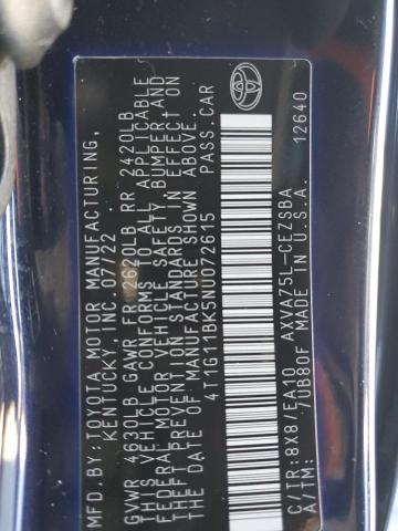 2022 TOYOTA CAMARY SE 4T1G11BK5NU072615