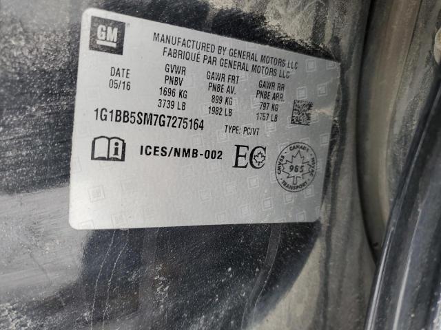 2016 CHEVROLET CRUZE LS 1G1BB5SM7G7275164