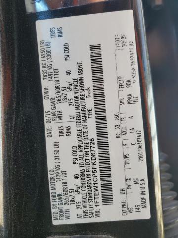 2015 FORD F150 SUPER - 1FTEW1CP5FKD87726